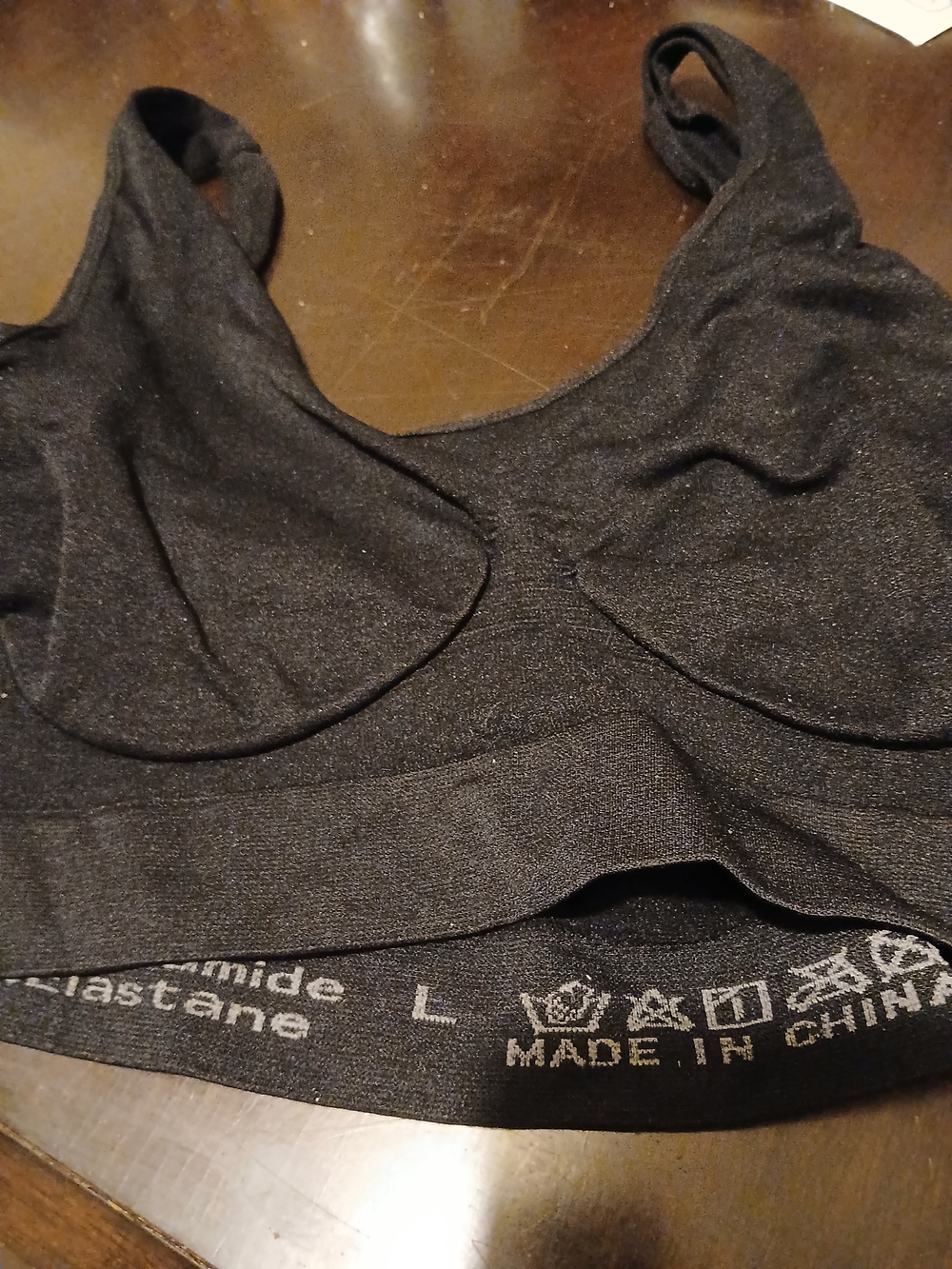 Black Wireless Seamless Comfort Bra - L